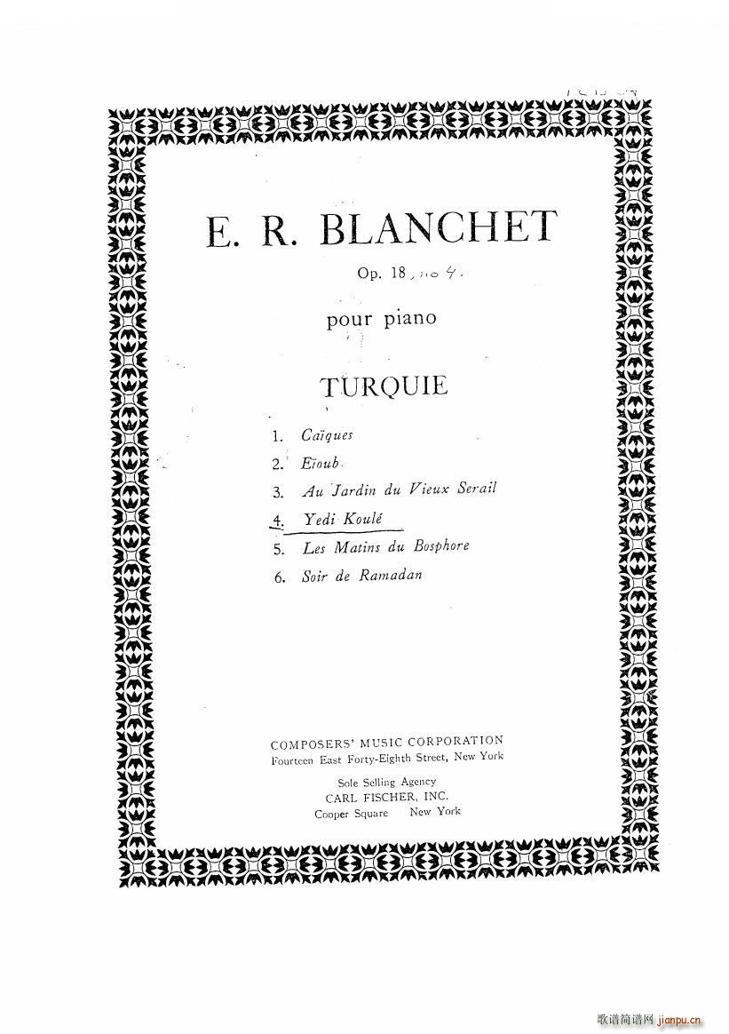 Blanchet Op 18 Turquie Op 18 Turquie(ʮ�ּ�����)15
