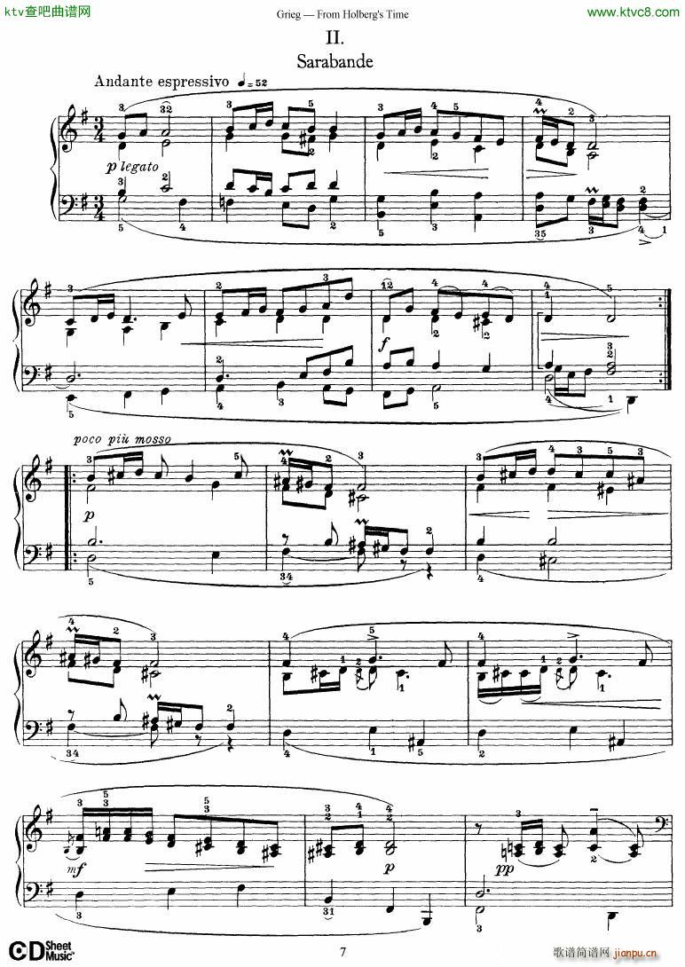 Grieg From Holberg s Time 1 5(����V)7
