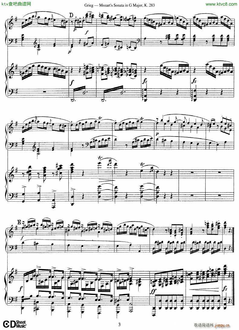 Grieg Sonata K 582 Mozart 2nd Piano Grieg(����V)3