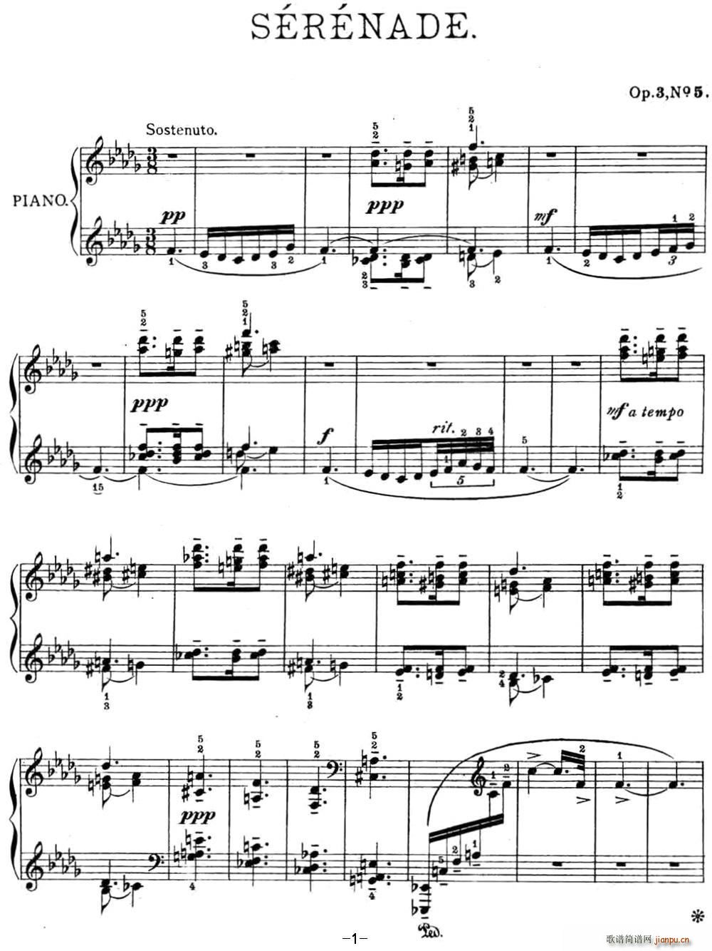 ���լ����Z�� ����СƷ�� Op 3 No 5 Сҹ�� ��bС�{(����V)1