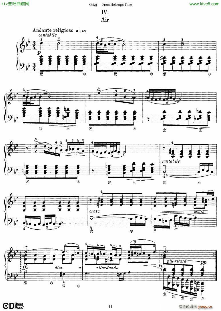 Grieg From Holberg s Time 1 5(����V)11