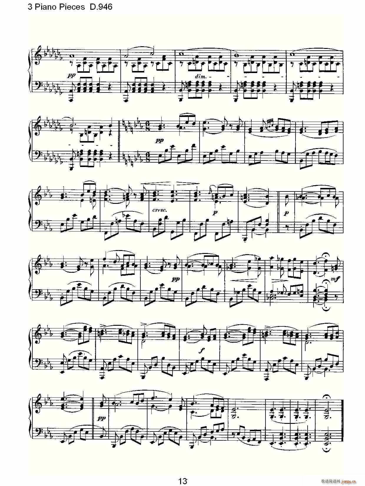 3 Piano Pieces D.946(����V)13