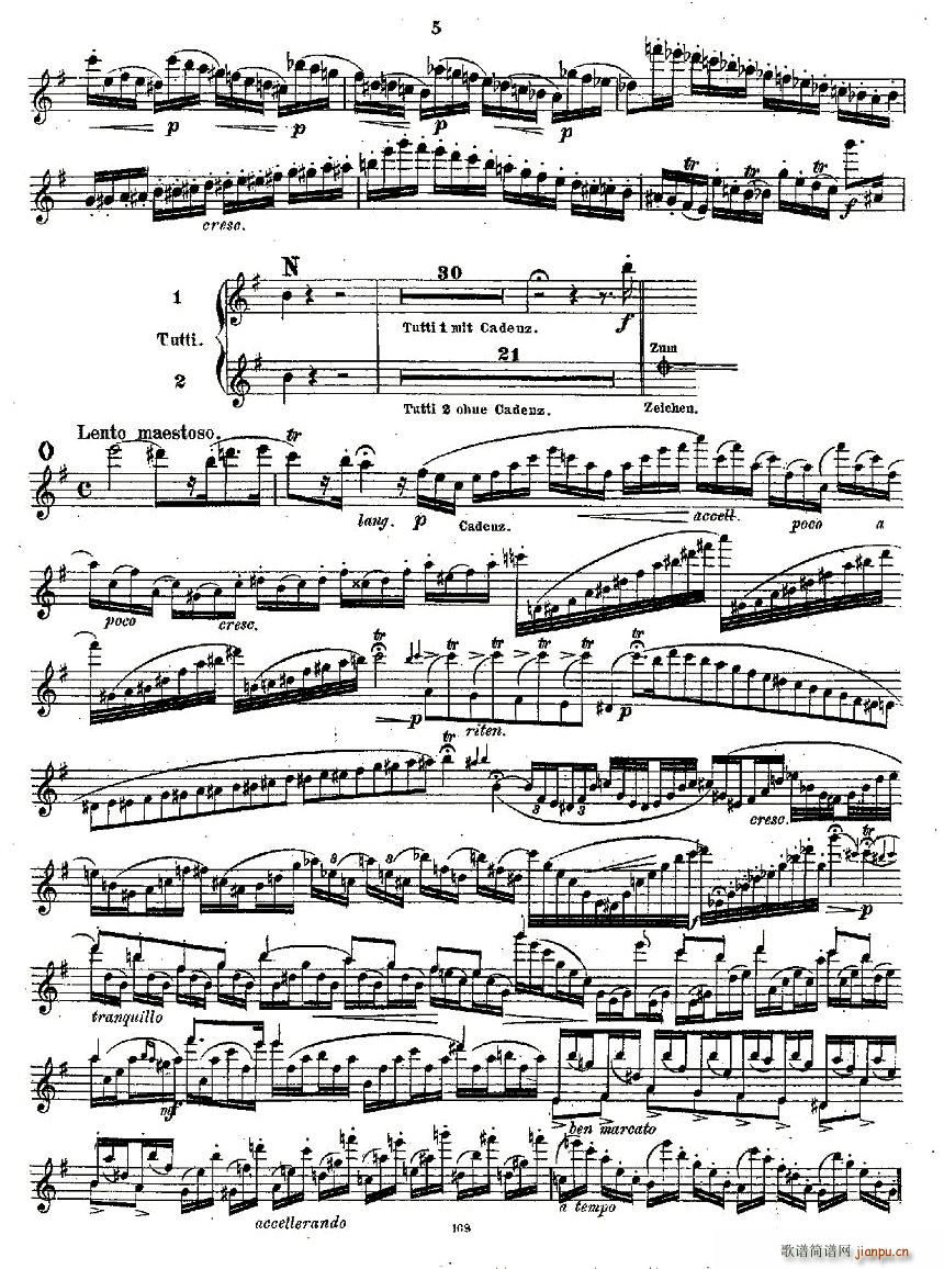 Concertst��ck . Op. 3. - flute part only(ʮ�ּ�����)5