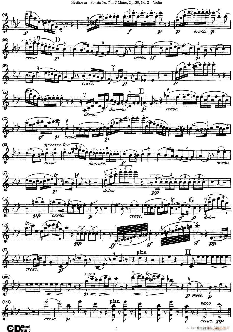 Violin Sonata No 7 in C Minor Op 30 No 2(С�����V)6