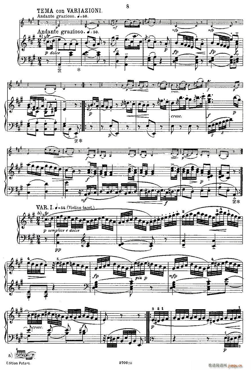 Mozart Violin Sonata No 1 KV 305 ��һС�������Q��(С�����V)8