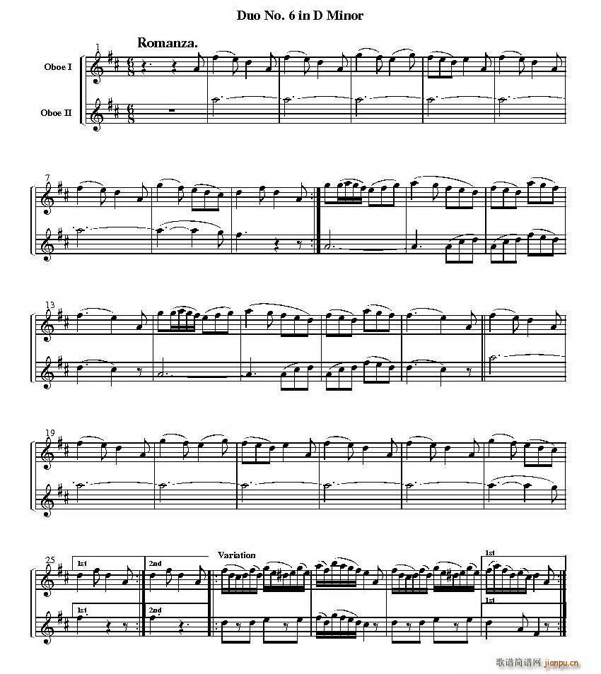 Duo No 6 in d Minor �p�ɹܶ�����(���V)1