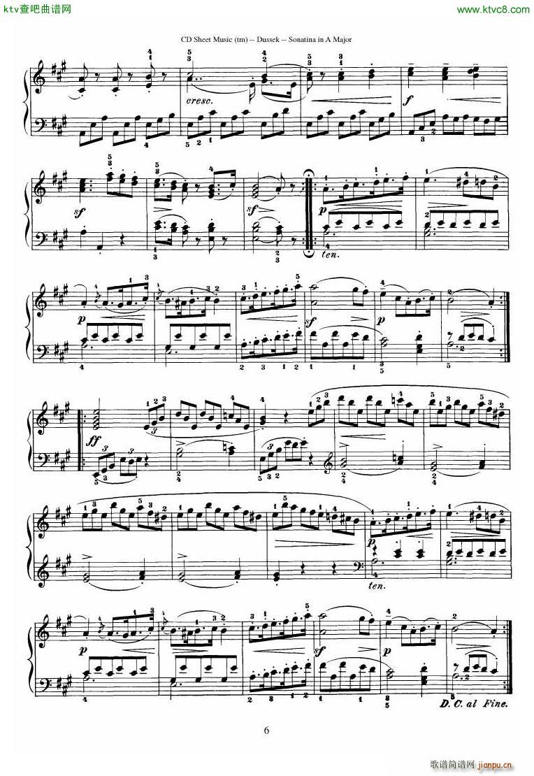 Dussek Sonatina in G Major(����V)25