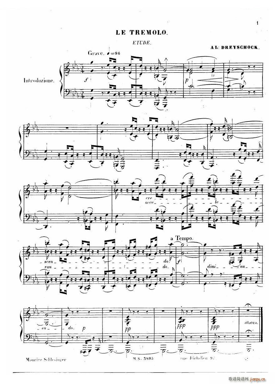 Dreyschock etude Le Tremolo etude Le Tremolo(ʮ�ּ�����)1