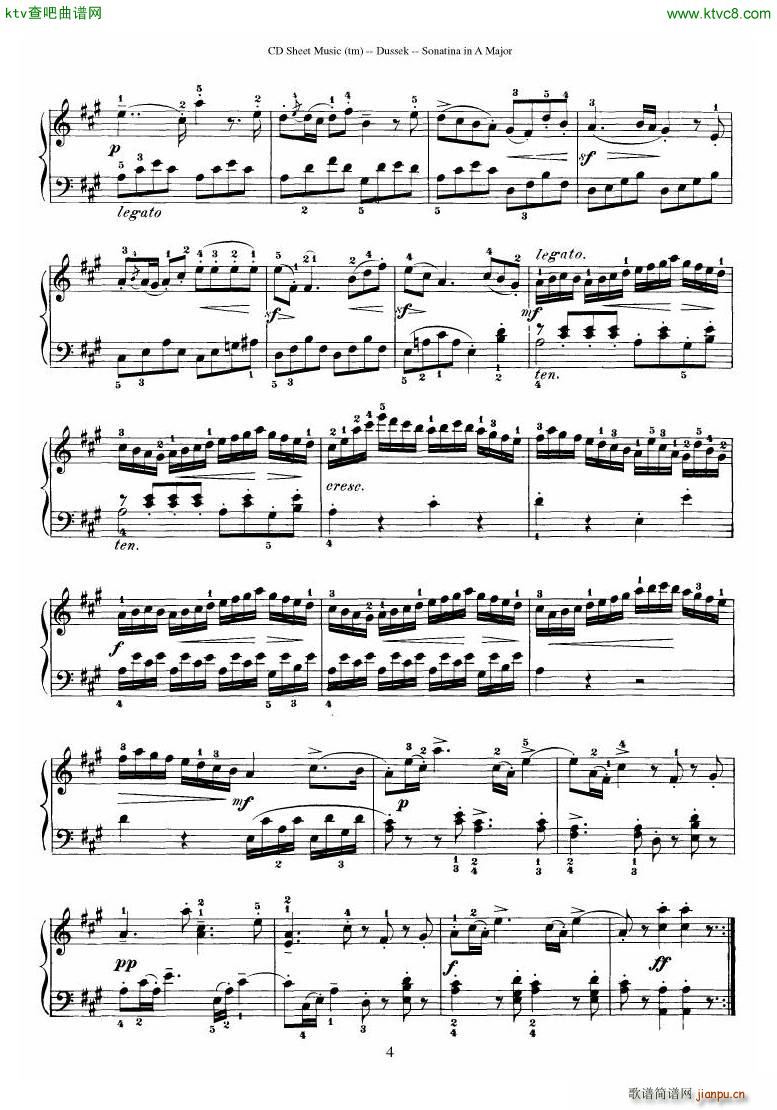 Dussek Sonatina in G Major(����V)23