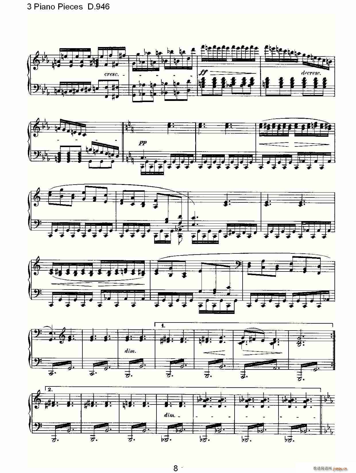 3 Piano Pieces D.946(����V)8