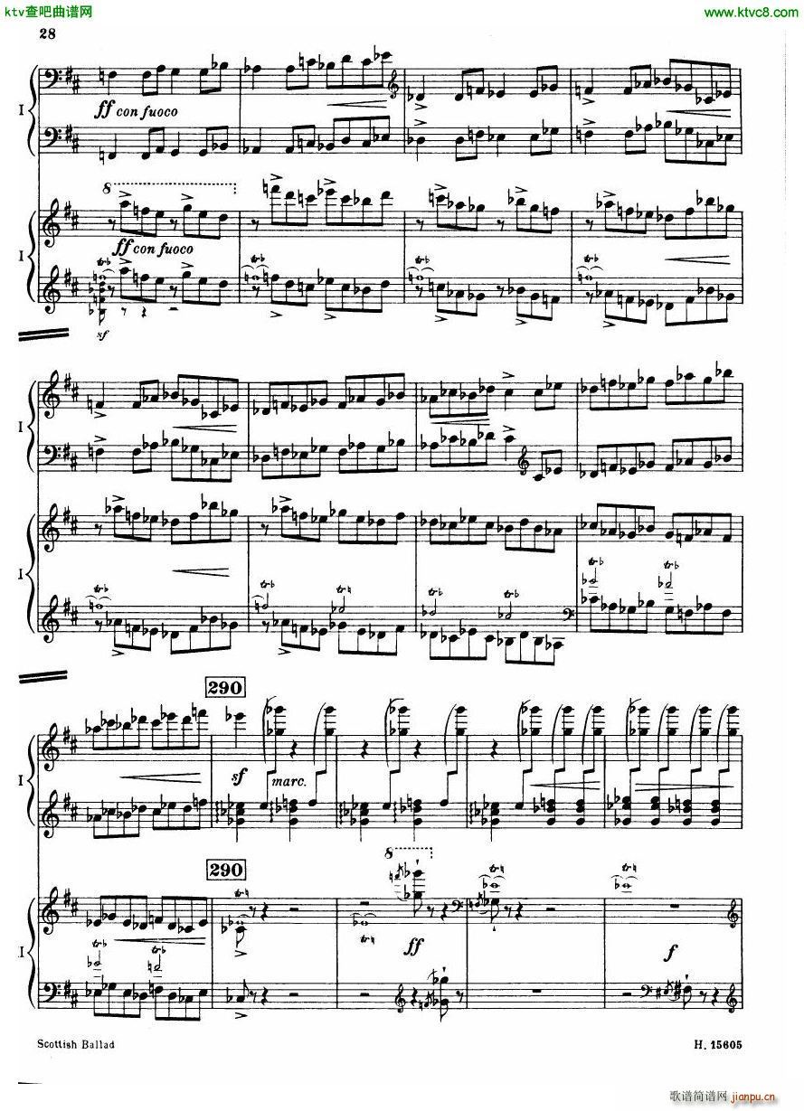 Britten Scottish Ballad op 26 arr for 2 pianos(����V)23