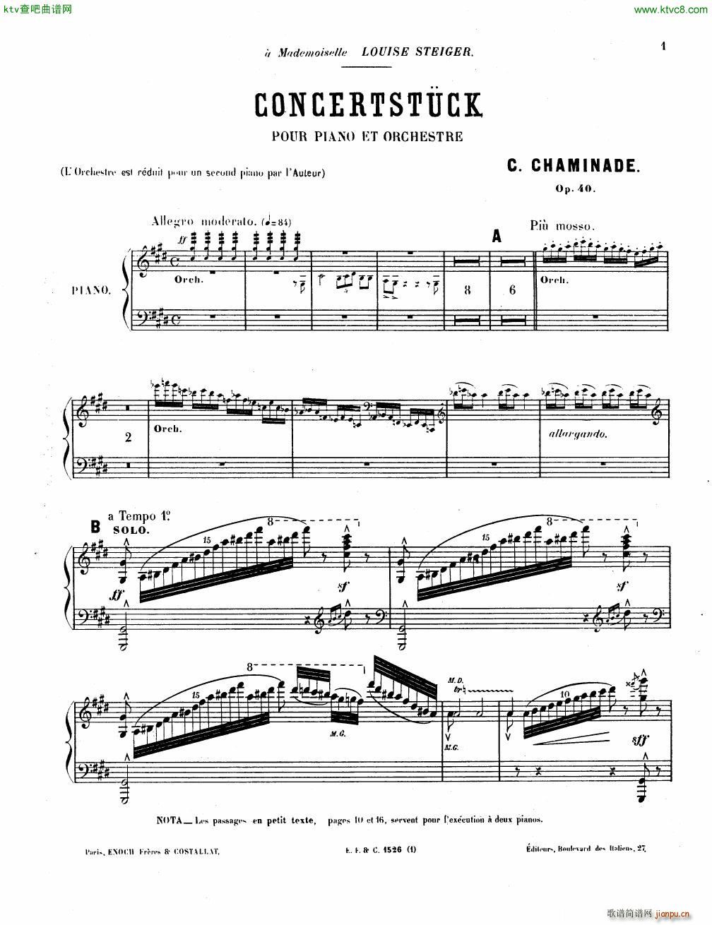 Chaminade Konzerstuck Op 40 reduction(����V)5