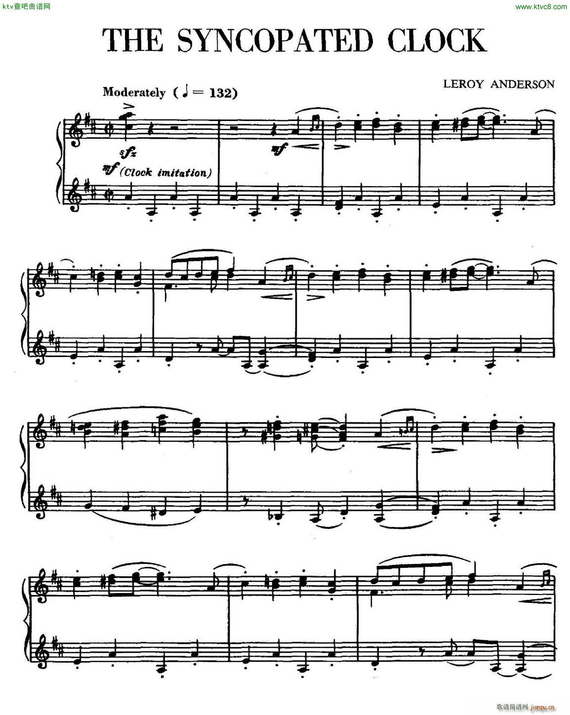 Anderson The Syncopated Clock piano(����V)1