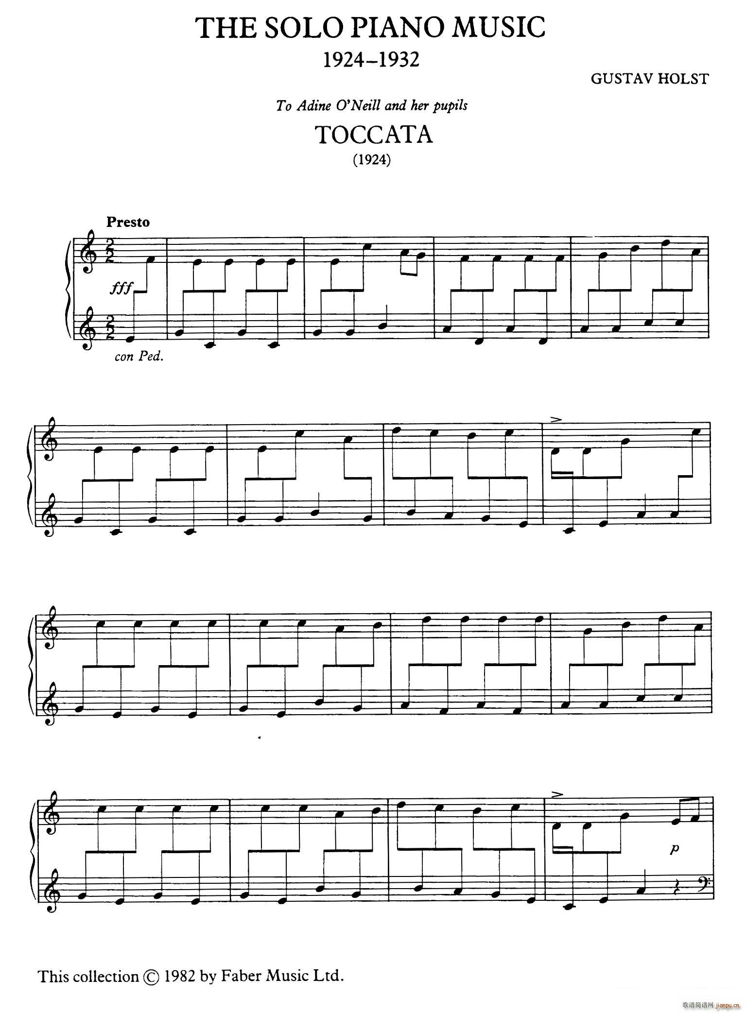 Toccata for Piano H 153 �п���(����V)1