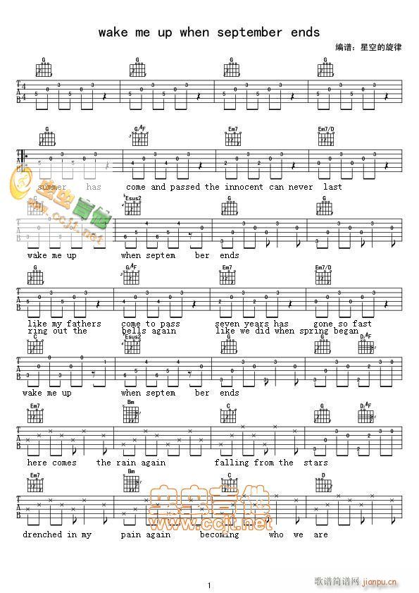 Wake Me Up When September Ends(ʮ�ּ�����)1