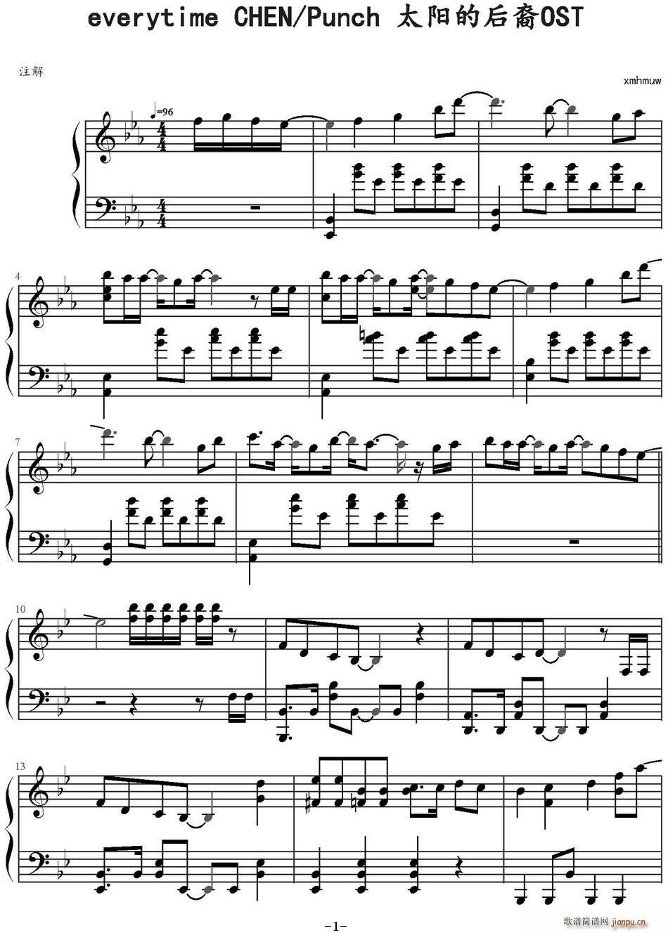 everytime CHEN Punch ̫�(y��ng)�ĺ���OST(ʮ�ּ�����)1