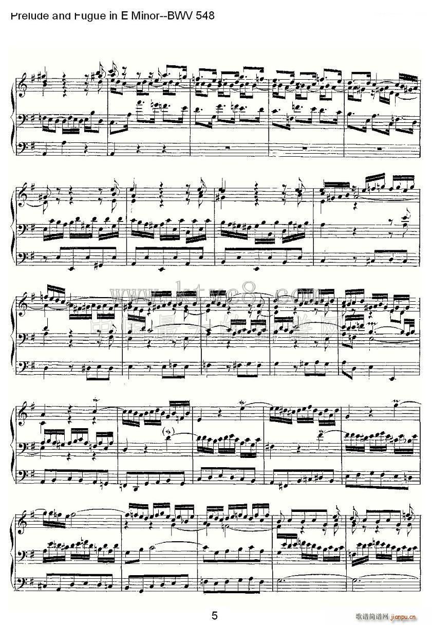 Prelude and Fugue in E Minor BWV 548 ���L(f��ng)���V(ʮ�ּ�����)5