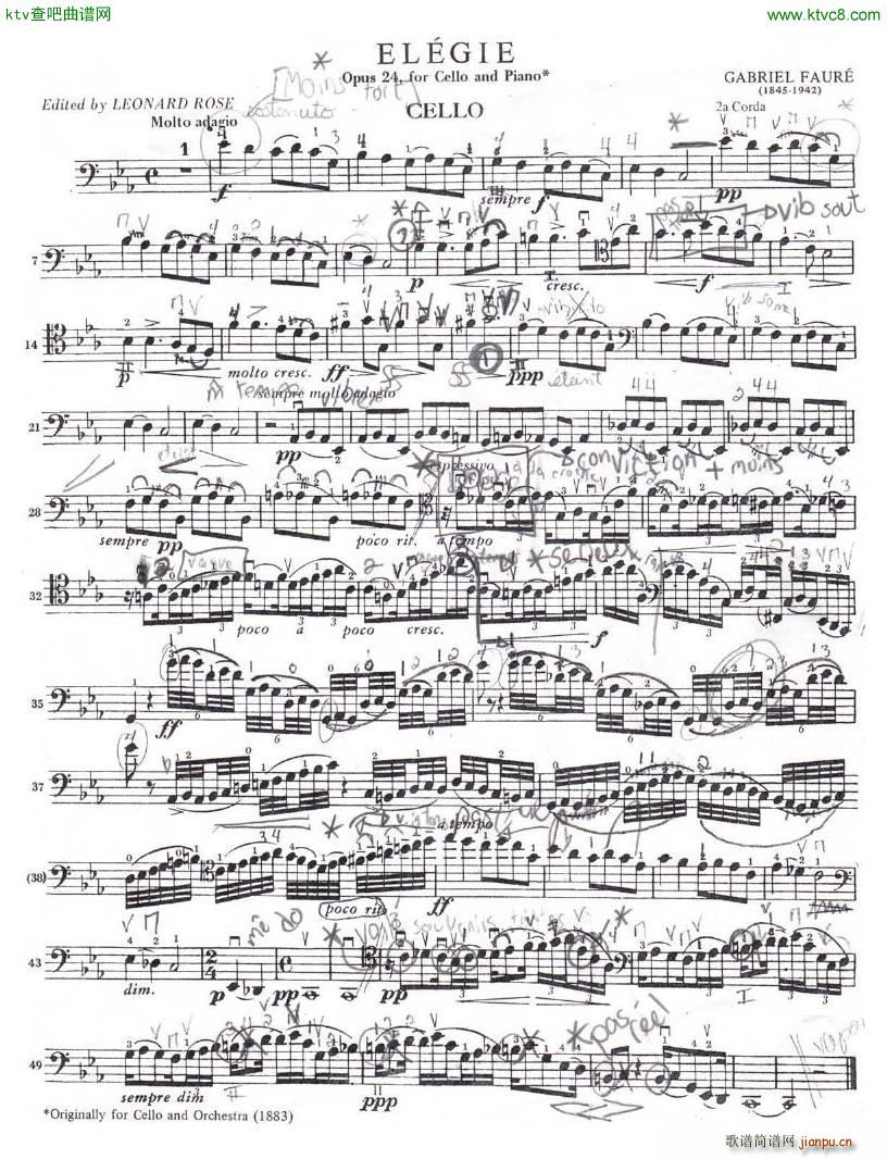 Faure elegie Op 24 Cello(����V)1