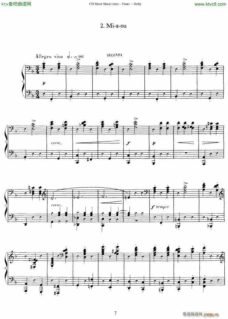 Faur�� op 56 Dolly Suite(����V)8