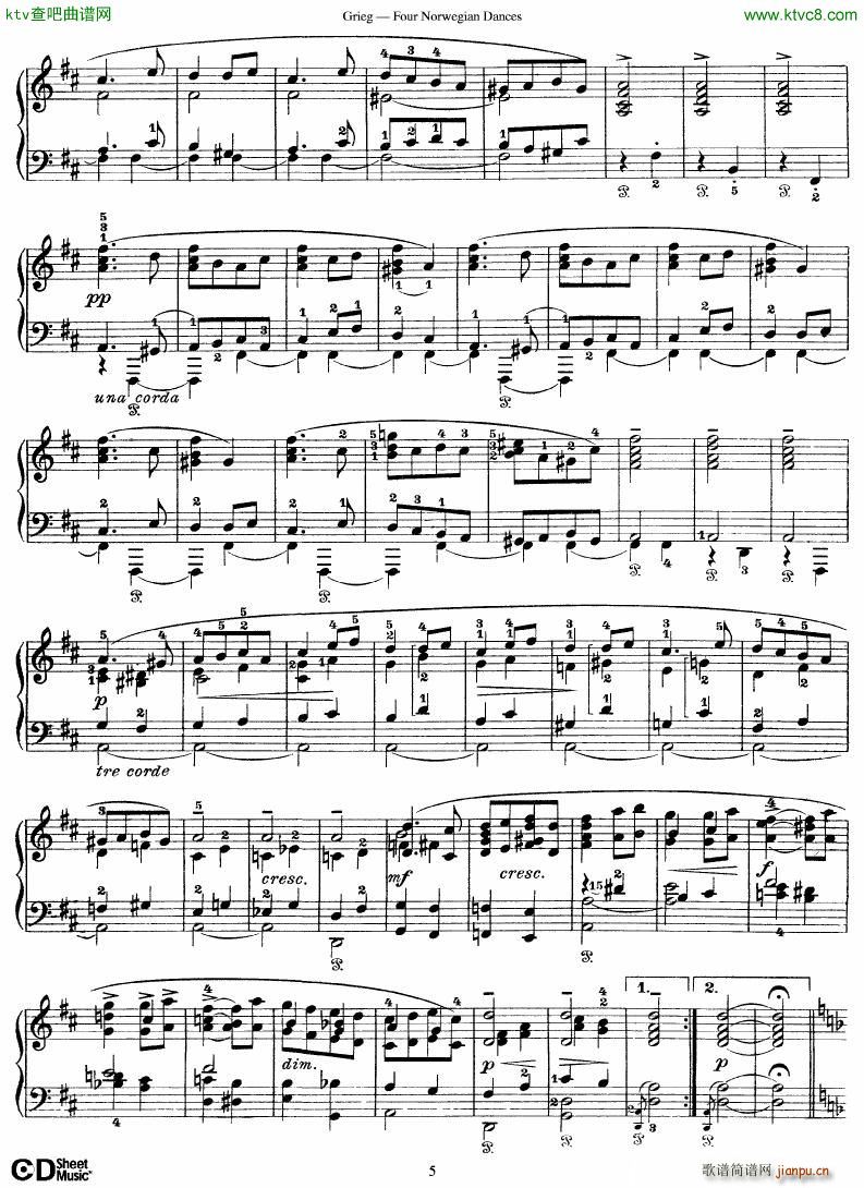 Grieg Four Norwegian Dances(����V)5