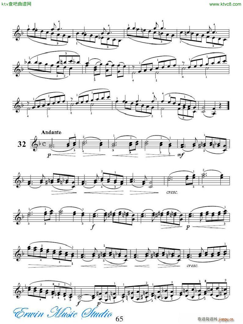 ���R�ɠ� 42�׾�����Rudolphe Kreutzer 42 Studies 29 34(ʮ�ּ�����)10