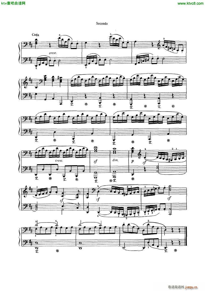 Beethoven op 74 Six Variations 4 hands(����V)13