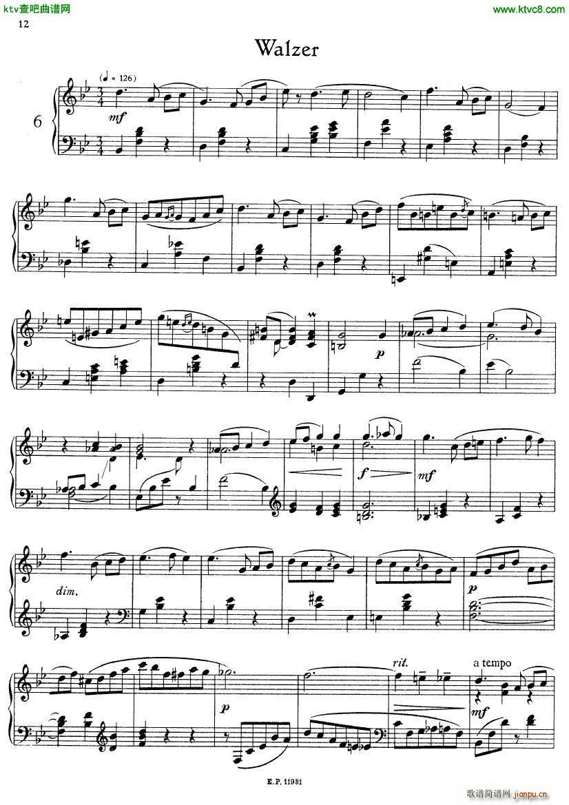 Gli��re Zw lf Kinderst��cke Op 31(����V)3