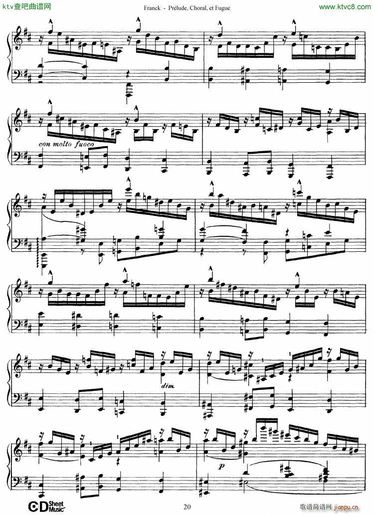 Franck Pr��lude Choral et Fugue(����V)20