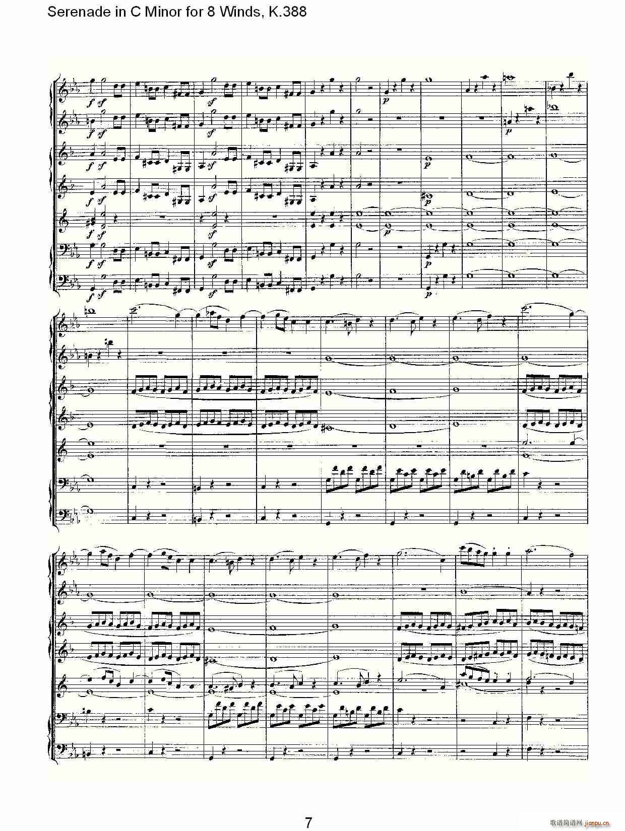 Serenade in C Minor for 8 Winds, K.388(ʮ�ּ�����)7