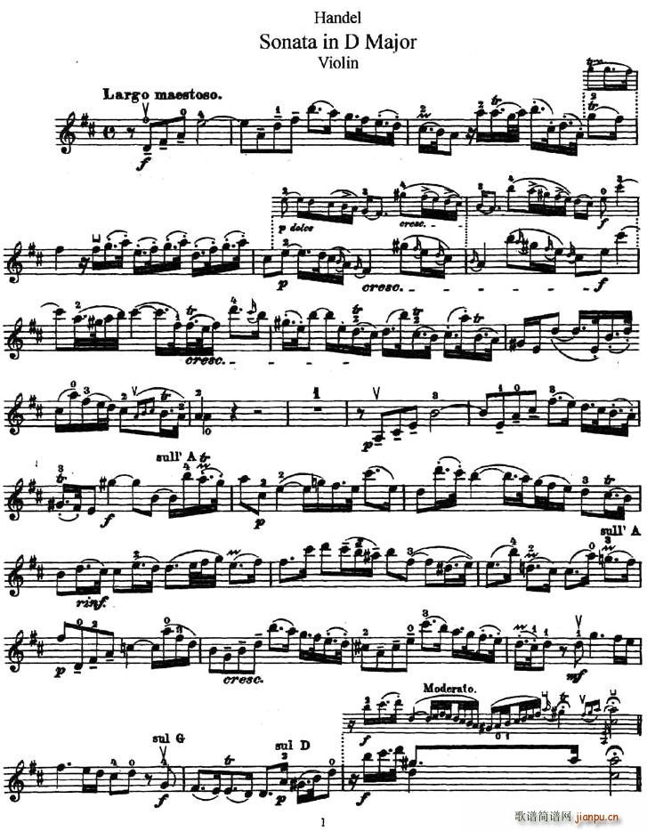 Sonata No.4 in D Major(ʮ�ּ�����)1
