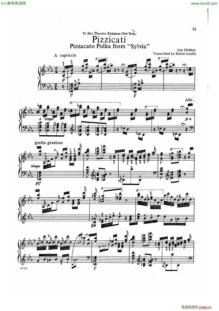 Delibes Joseffy Pizzicato Polka Sylvia(����V)1