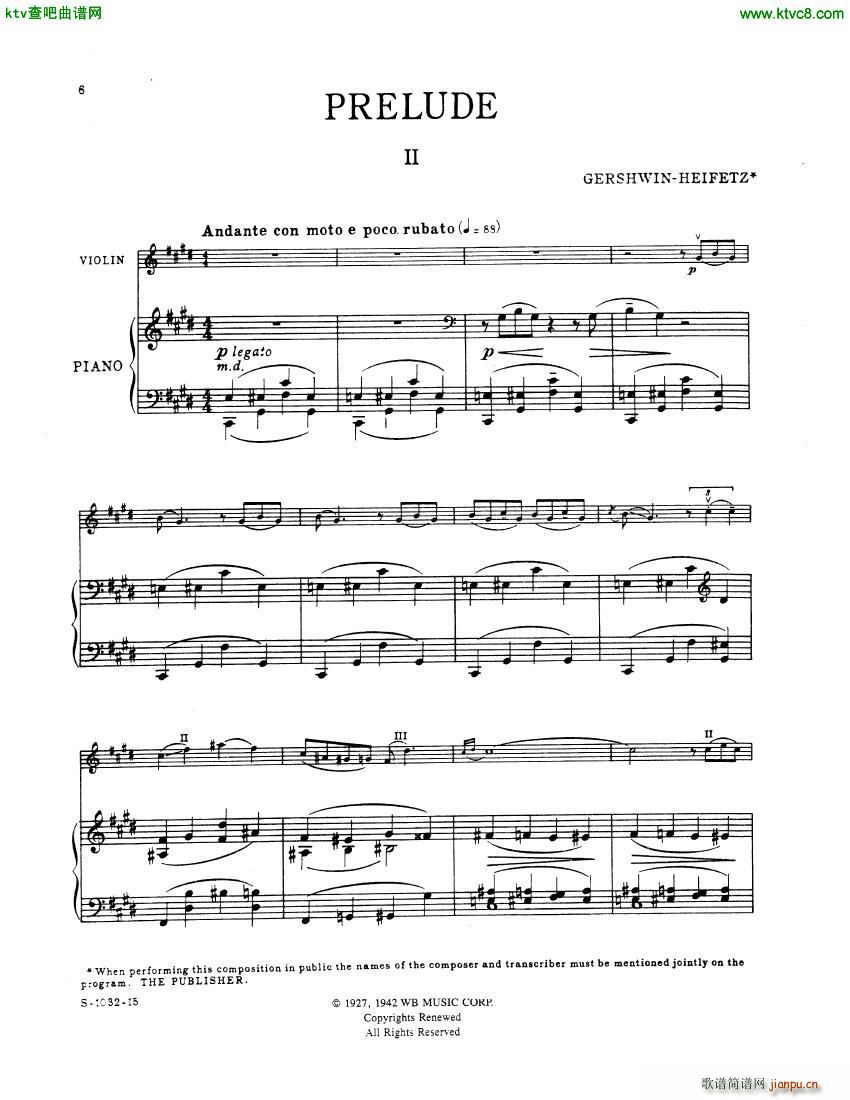 3 Preludes Piano Parts Gershwin(����V)5