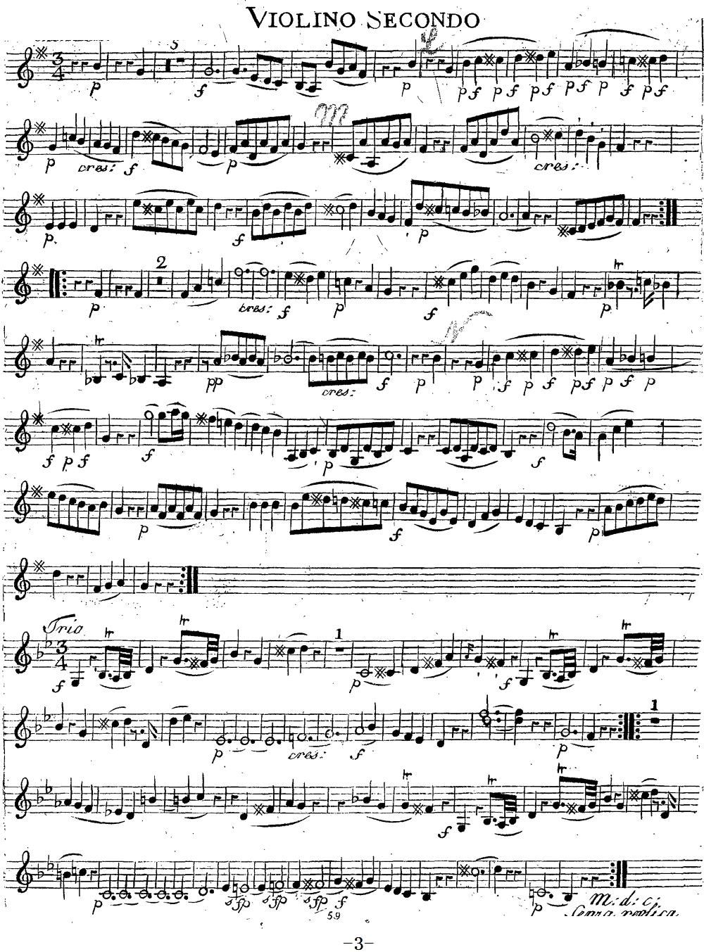 Mozart Quartet No 14 in G Major K 387 Violin 2(ʮ�ּ�����)3