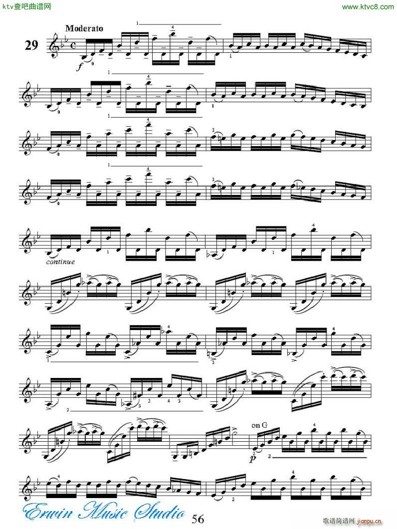 ���R�ɠ� 42�׾�����Rudolphe Kreutzer 42 Studies 29 34(ʮ�ּ�����)1