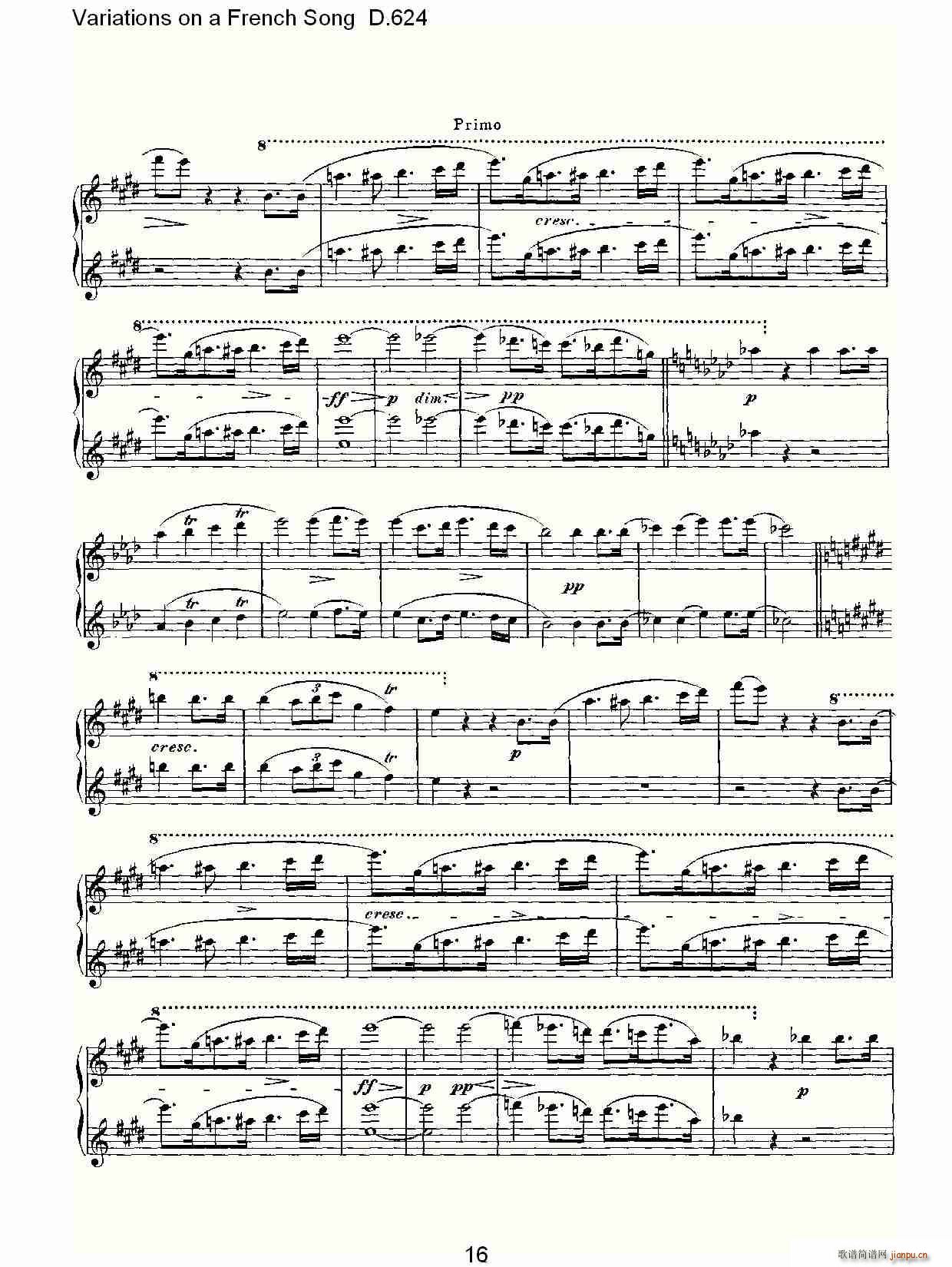 Variations on a French Song D.624(ʮ�ּ�����)16