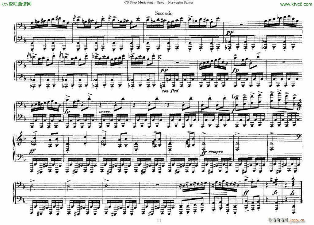 Grieg Norwegian Dance Op 35 1 4 Duet(����V)11