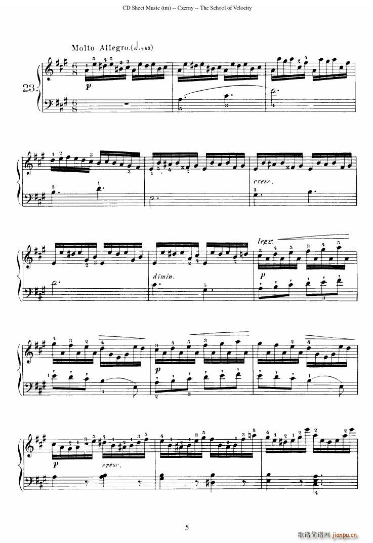 Czerny op 299 Schule der Gel ufigkeit 2(����V)5