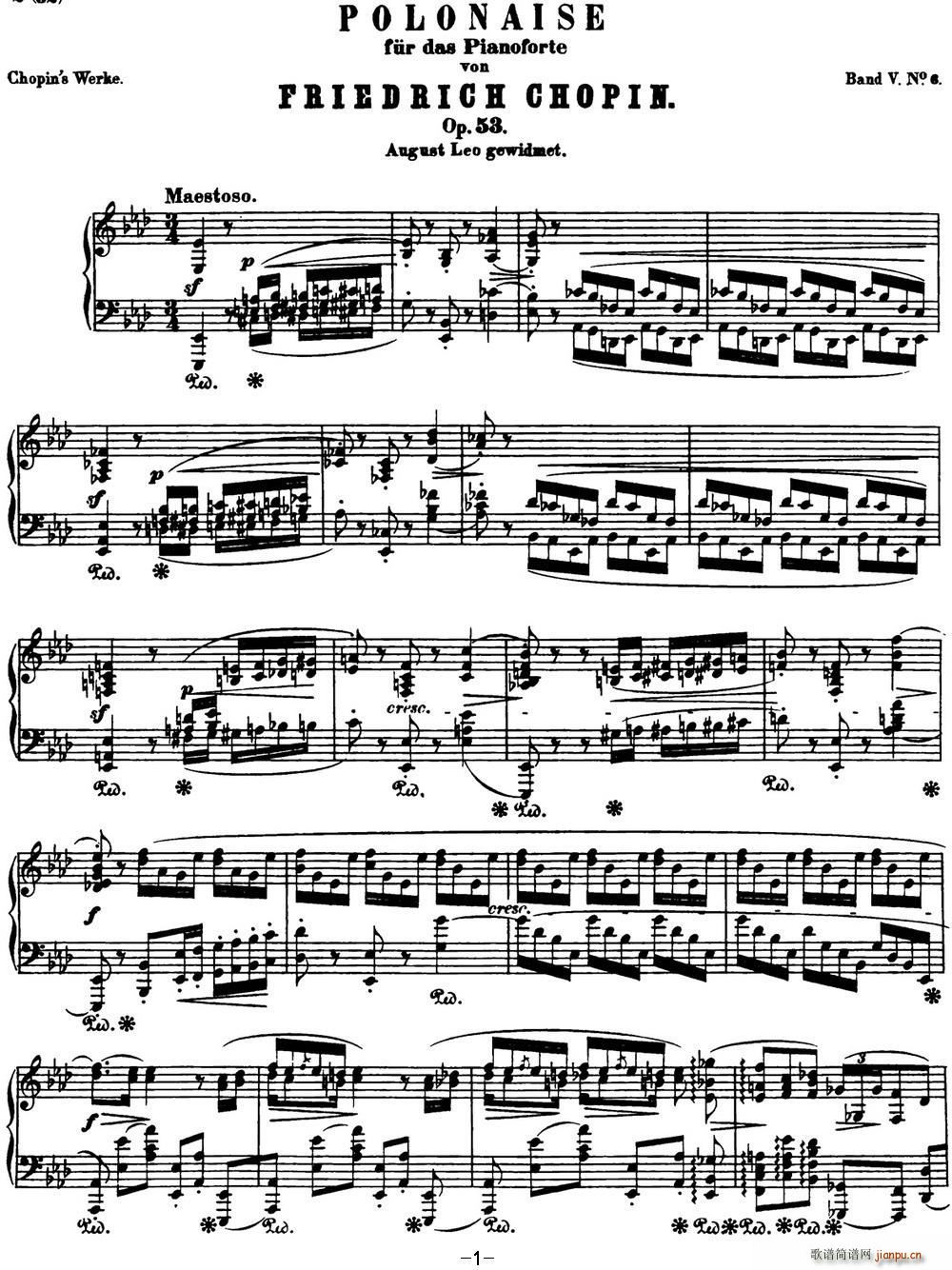 Ф�� ���m���� Ӣ�� Op 53 ��A���{ Polonaise(����V)1