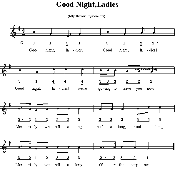 Ӣ�ă��裺Goodnight,ladies(����)1