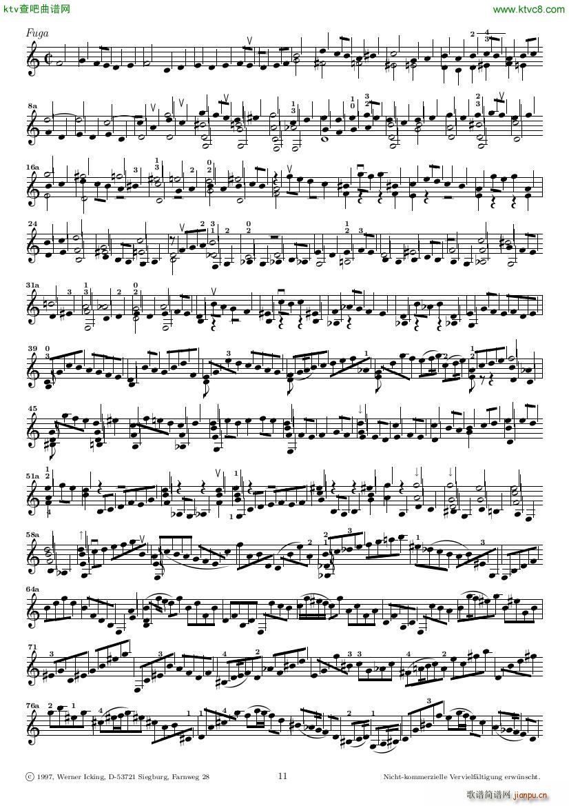 Bach JS BWV 1005 Sonata for Solo Violin in C(����V)11