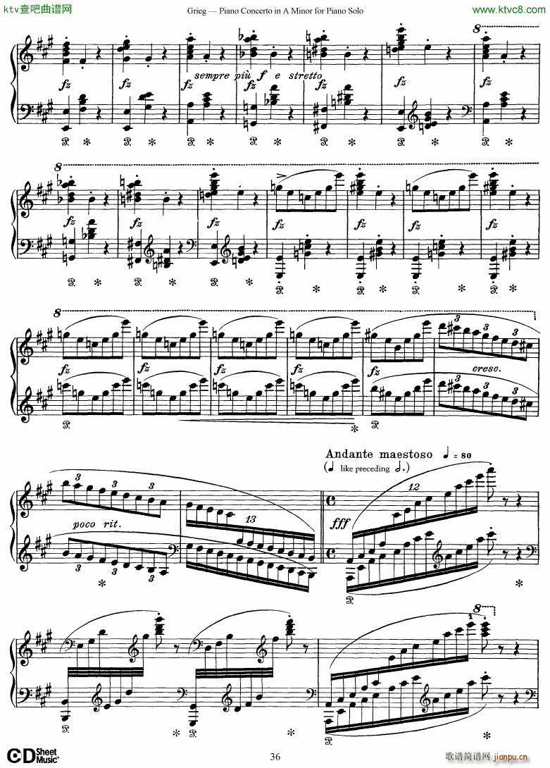 Grieg Piano Concerto solo arr 2 byGrieg(����V)35