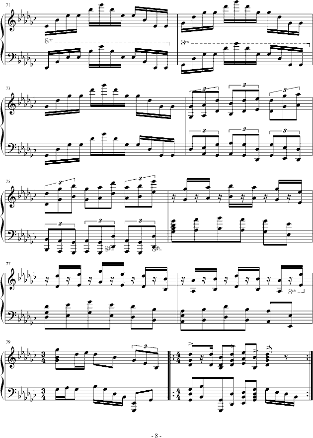 eyude no.3 in G flat(����V)8