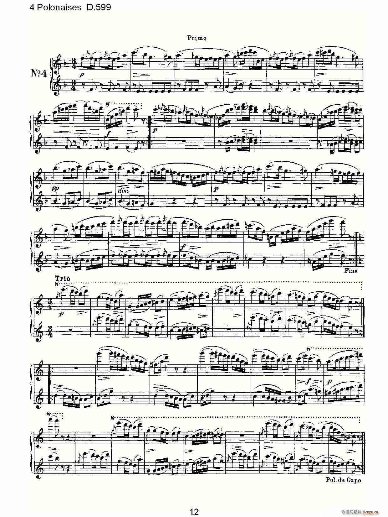 4 Polonaises D.599(ʮ�ּ�����)12