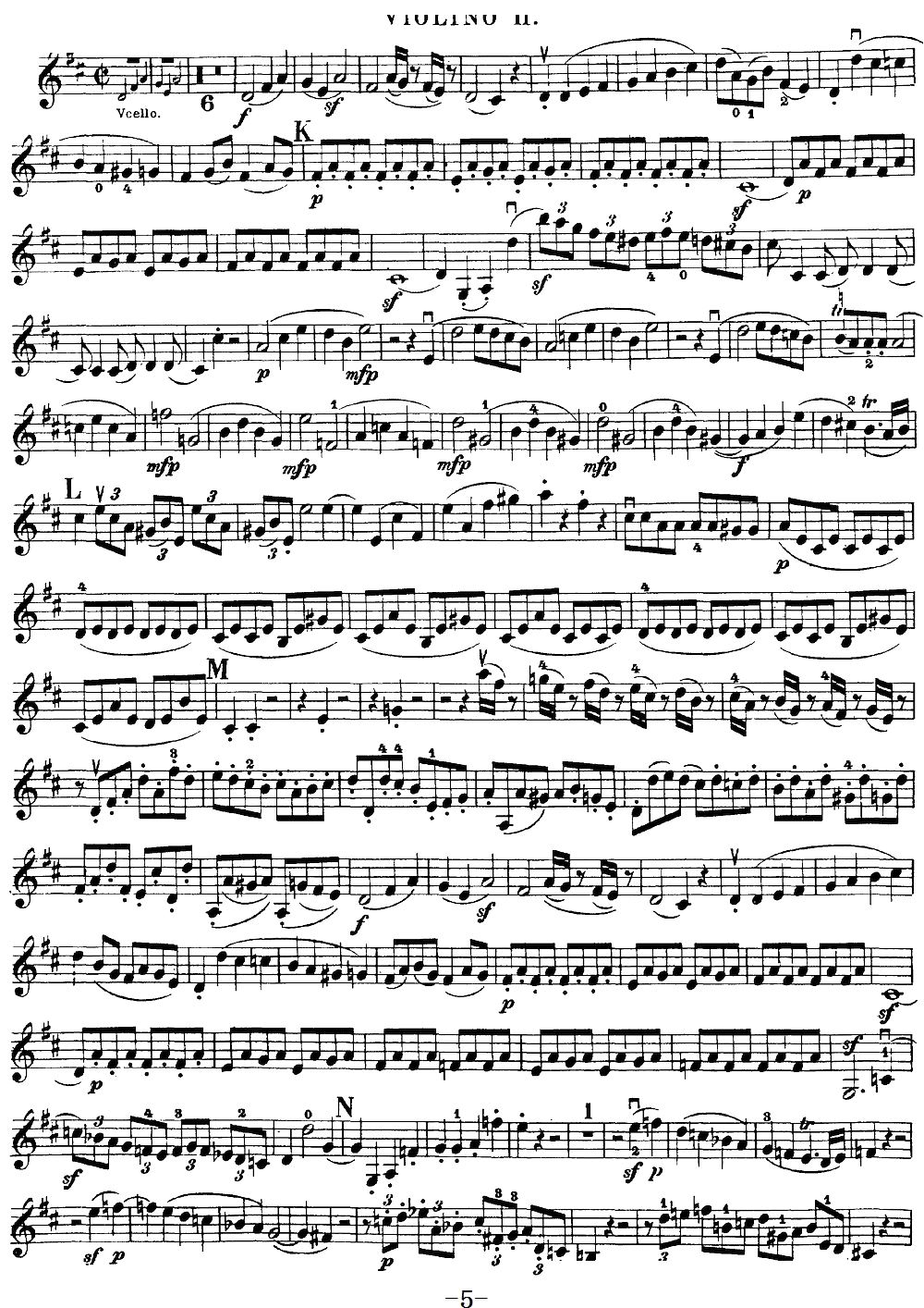 Mozart Quartet No 21 in D Major K 575 Violin 2(ʮ�ּ�����)5
