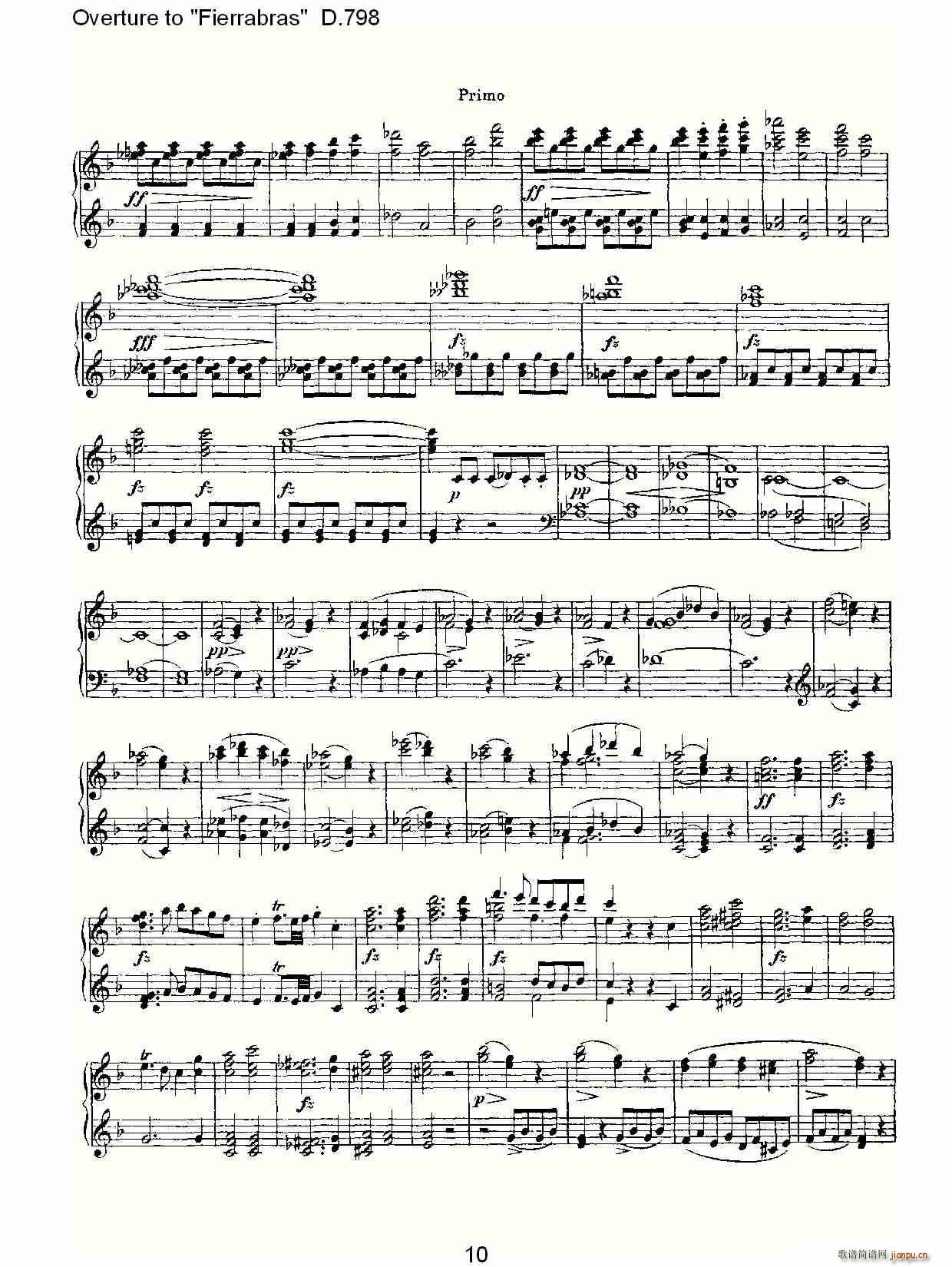 Overture to Fierrabras D 798 Fierrabras ����D 798(����V)10