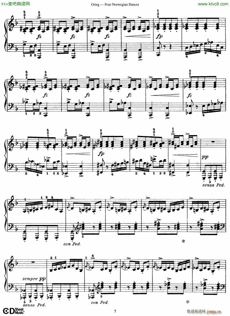 Grieg Four Norwegian Dances(����V)7