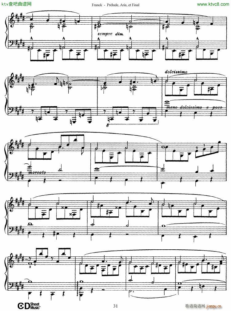Franck Pr��lude Aria et Final(����V)31