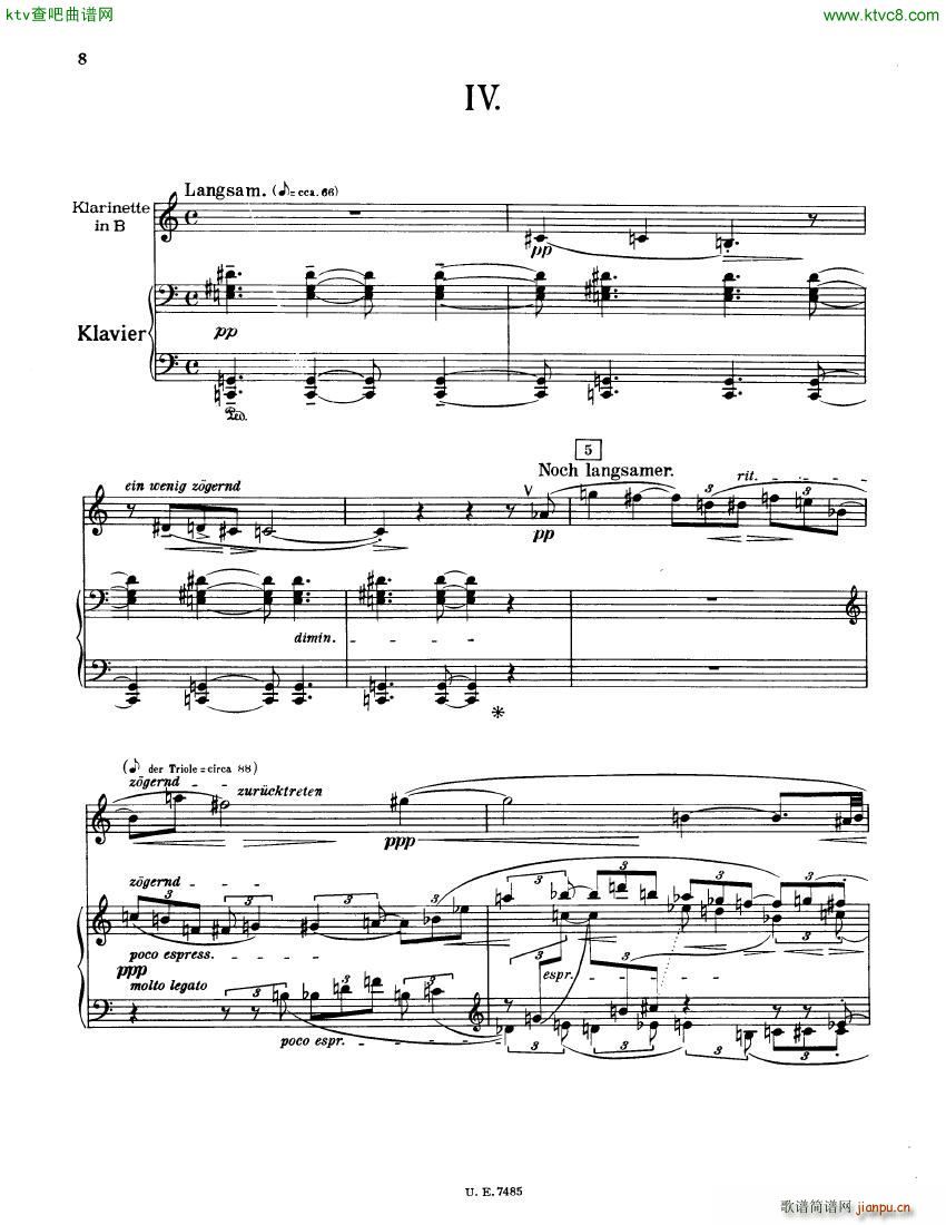 Berg op5 Vier St��cke f��r kl klavier(����V)9