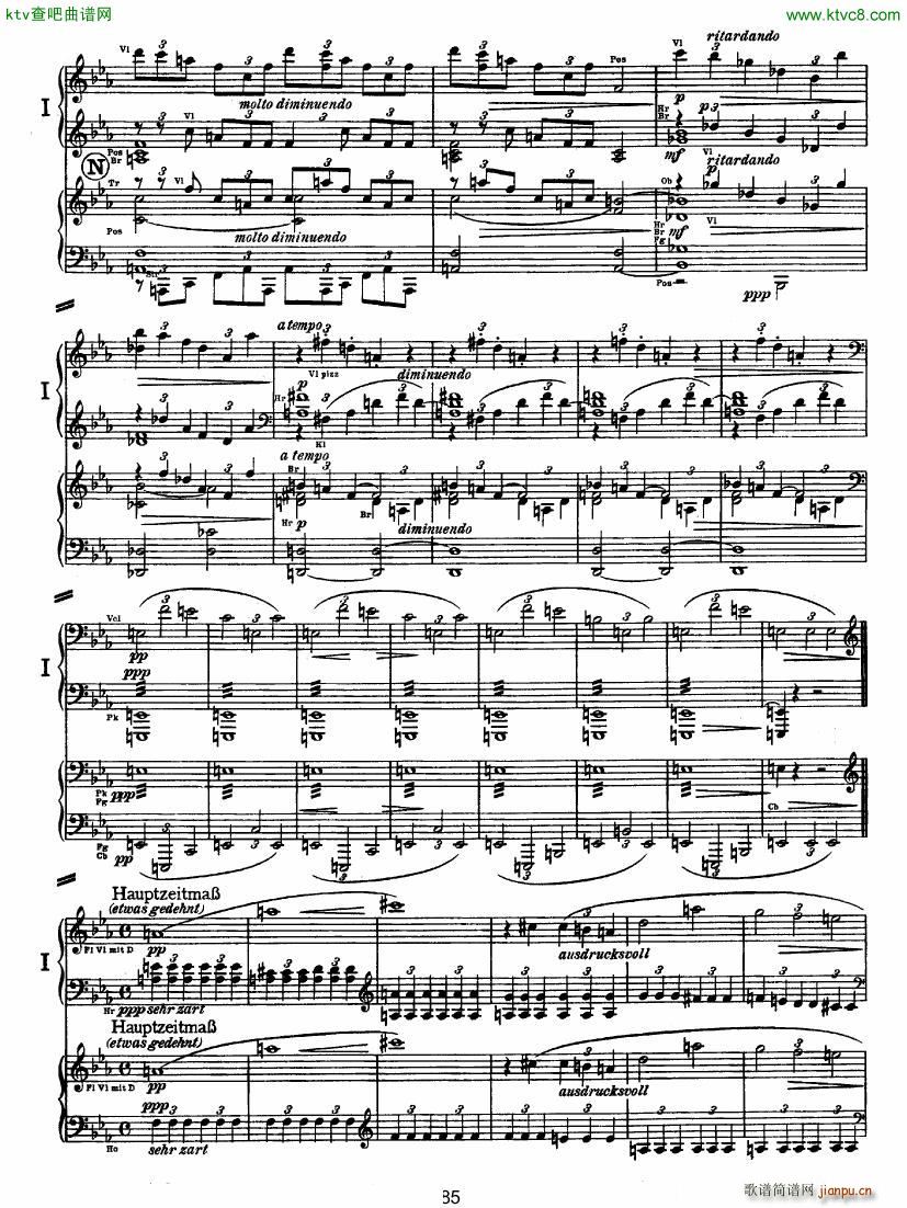 Bruckner Symphony No 4 4 hands arr ��(����V)34
