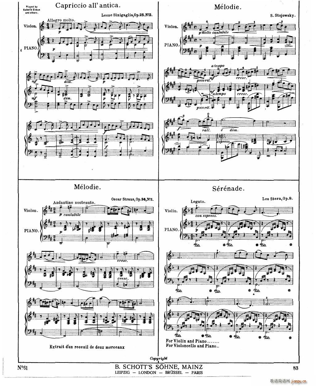 Bowen Humoresque for violin and piano(����V)16